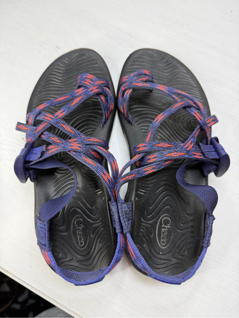 Chaco Sandals ZVOLV X2 Womens 7 Volcanic Blue Orange - Picture 8 of 11